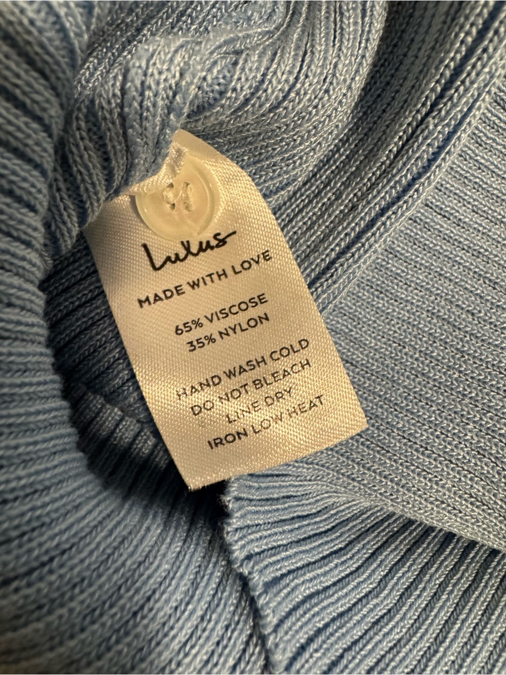 Lulu’s Cheslyn Light Blue Ribbed Button-Front Tank Top - Picture 4 of 6